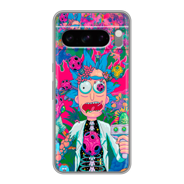Силиконовый чехол на Google Pixel 8 Pro с принтом Рик и Морти Rick Morty