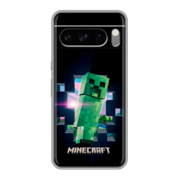 Силиконовый чехол на Google Pixel 8 Pro с принтом Майнкрафт Minecraft
