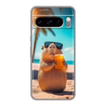 Силиконовый чехол на Google Pixel 8 Pro с принтом Капибара Силиконовый чехол на Google Pixel 8 Pro с принтом Капибара