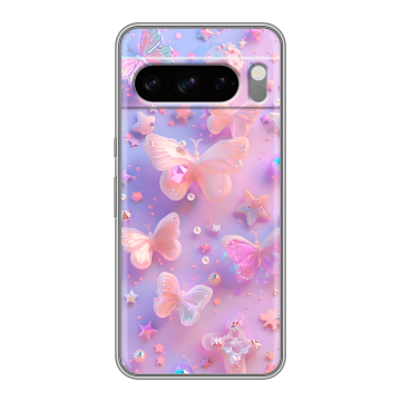 Силиконовый чехол на Google Pixel 8 Pro с принтом Бабочки Силиконовый чехол на Google Pixel 8 Pro с принтом Бабочки