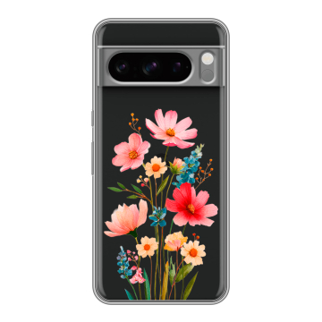 Силиконовый чехол на Google Pixel 8 Pro с принтом Цветы