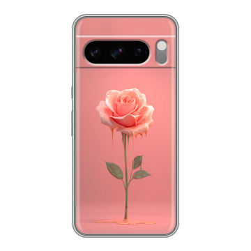 Силиконовый чехол на Google Pixel 8 Pro с принтом Розовая роза