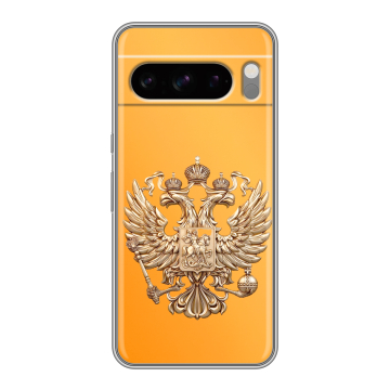 Силиконовый чехол на Google Pixel 8 Pro с принтом Герб Флаг России