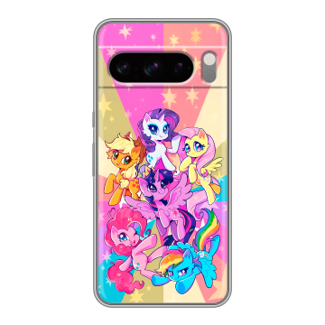 Силиконовый чехол на Google Pixel 8 Pro с принтом My little pony Дружба чудо