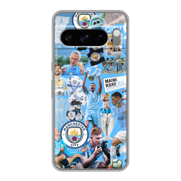 Силиконовый чехол на Google Pixel 8 Pro с принтом Man City Манчестер Сити