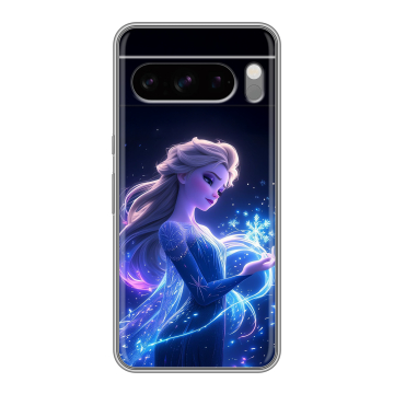 Силиконовый чехол на Google Pixel 8 Pro с принтом Холодное сердце Frozen