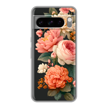 Силиконовый чехол на Google Pixel 8 Pro с принтом цветы