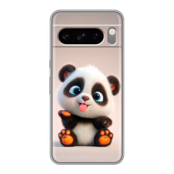 Силиконовый чехол на Google Pixel 8 Pro с принтом милая панда
