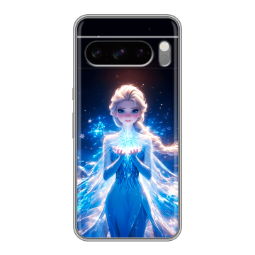 Силиконовый чехол на Google Pixel 8 Pro с принтом Холодное сердце Frozen