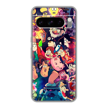 Силиконовый чехол на Google Pixel 8 Pro с принтом Gravity Falls Гравити Фолз