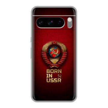 Силиконовый чехол на Google Pixel 8 Pro с принтом Флаг Герб СССР