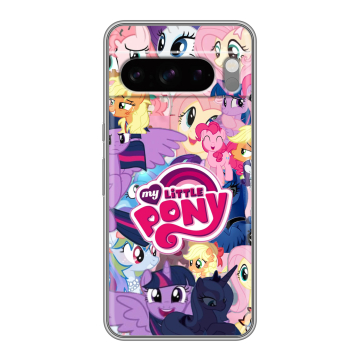 Силиконовый чехол на Google Pixel 8 Pro с принтом My little pony Дружба чудо