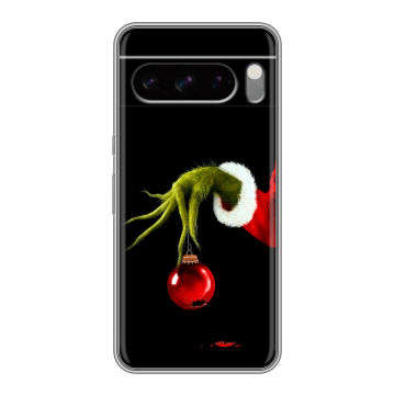 Силиконовый чехол на Google Pixel 8 Pro с принтом Новый год Гринч