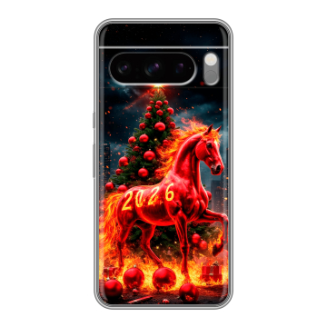 Силиконовый чехол на Google Pixel 8 Pro с принтом Новый год