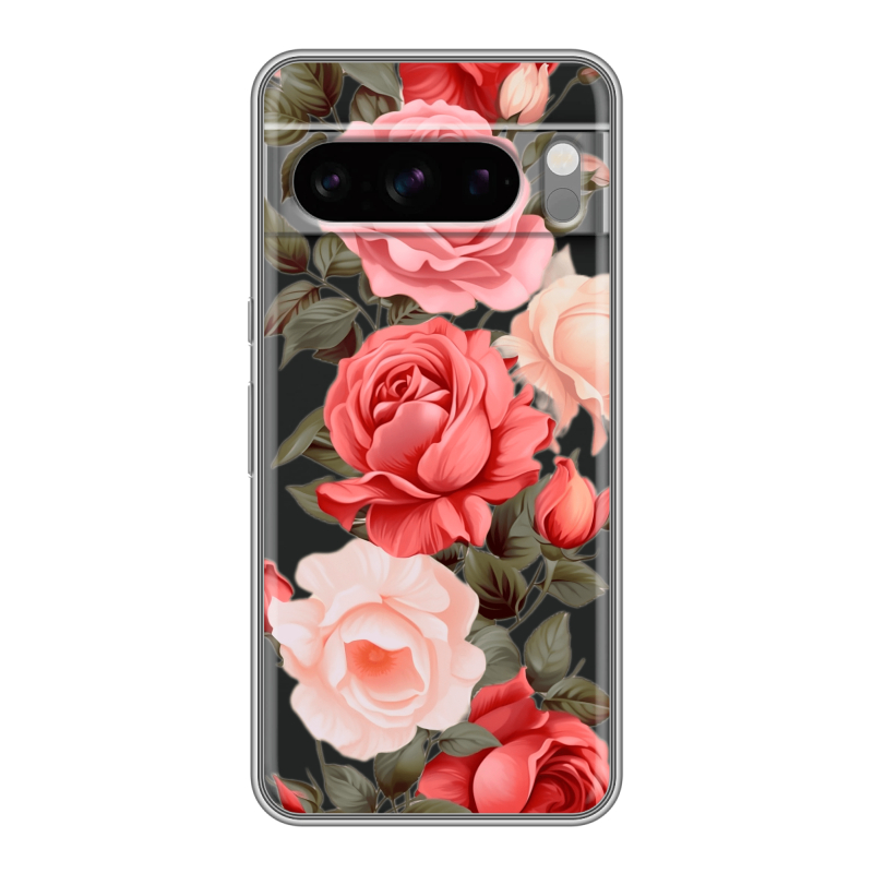 Силиконовый чехол на Google Pixel 8 Pro с принтом Розы Силиконовый чехол на Google Pixel 8 Pro с принтом Розы