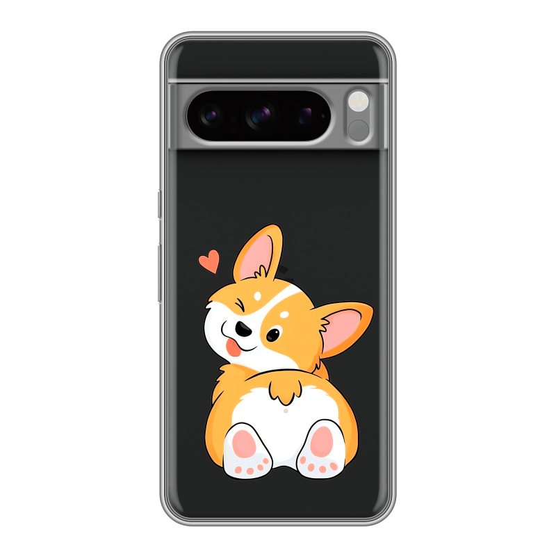 Силиконовый чехол на Google Pixel 8 Pro с принтом Корги Силиконовый чехол на Google Pixel 8 Pro с принтом Корги