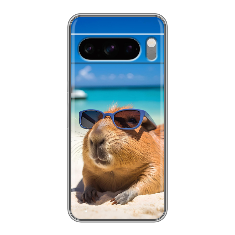 Силиконовый чехол на Google Pixel 8 Pro с принтом Капибара Силиконовый чехол на Google Pixel 8 Pro с принтом Капибара