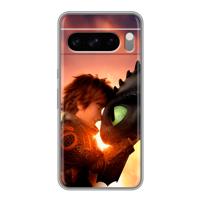 Силиконовый чехол на Google Pixel 8 Pro с принтом Как приручить дракона Силиконовый чехол на Google Pixel 8 Pro с принтом Как приручить дракона