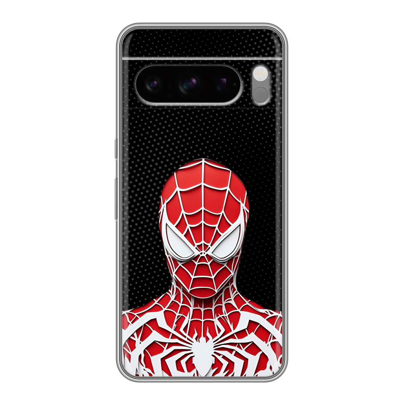 Силиконовый чехол на Google Pixel 8 Pro с принтом человек паук spiderman Силиконовый чехол на Google Pixel 8 Pro с принтом человек паук spiderman