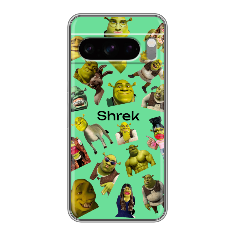 Силиконовый чехол на Google Pixel 8 Pro с принтом Шрек Shrek Силиконовый чехол на Google Pixel 8 Pro с принтом Шрек Shrek