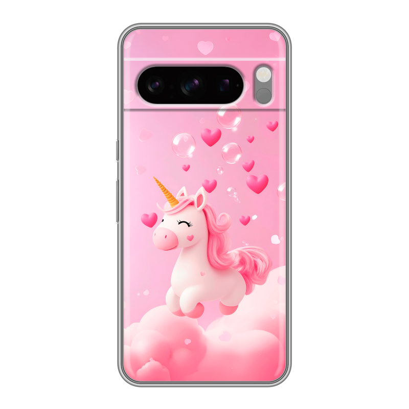 Силиконовый чехол на Google Pixel 8 Pro с принтом Единорог Силиконовый чехол на Google Pixel 8 Pro с принтом Единорог