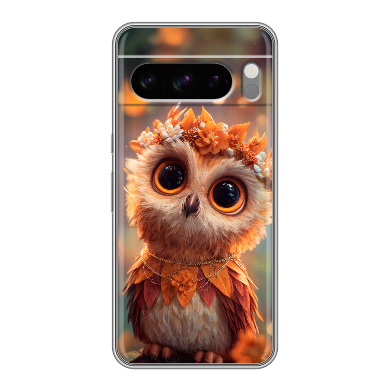 Силиконовый чехол на Google Pixel 8 Pro с принтом Милая сова Силиконовый чехол на Google Pixel 8 Pro с принтом Милая сова