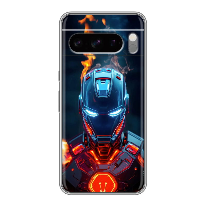 Силиконовый чехол на Google Pixel 8 Pro с принтом IronMan Железный человек Силиконовый чехол на Google Pixel 8 Pro с принтом IronMan Железный человек