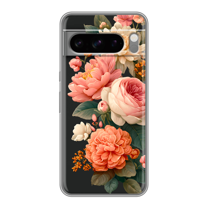 Силиконовый чехол на Google Pixel 8 Pro с принтом цветы Силиконовый чехол на Google Pixel 8 Pro с принтом цветы