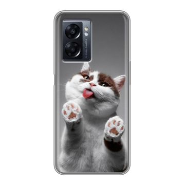 Силиконовый чехол на OPPO A57 5G с принтом Коты Силиконовый чехол на OPPO A57 5G с принтом Коты