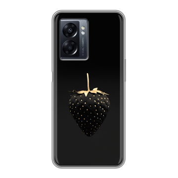 Силиконовый чехол на OPPO A57 5G с принтом Черная клубника Силиконовый чехол на OPPO A57 5G с принтом Черная клубника