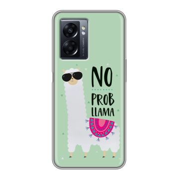 Силиконовый чехол на OPPO A57 5G с принтом Лама Силиконовый чехол на OPPO A57 5G с принтом Лама