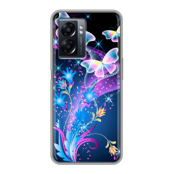 Силиконовый чехол на OPPO A57 5G с принтом Бабочки Силиконовый чехол на OPPO A57 5G с принтом Бабочки