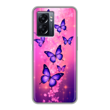 Силиконовый чехол на OPPO A57 5G с принтом Бабочки Силиконовый чехол на OPPO A57 5G с принтом Бабочки