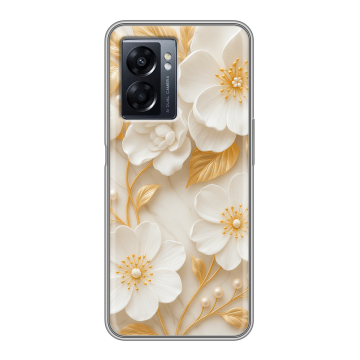 Силиконовый чехол на OPPO A57 5G с принтом Цветы Силиконовый чехол на OPPO A57 5G с принтом Цветы