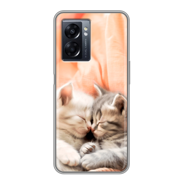 Силиконовый чехол на OPPO A57 5G с принтом Котята