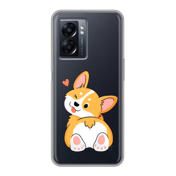 Силиконовый чехол на OPPO A57 5G с принтом Корги Силиконовый чехол на OPPO A57 5G с принтом Корги