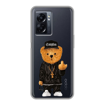 Силиконовый чехол на OPPO A57 5G с принтом Плюшевый медведь Силиконовый чехол на OPPO A57 5G с принтом Плюшевый медведь