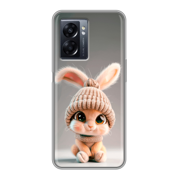 Силиконовый чехол на OPPO A57 5G с принтом Кролик Силиконовый чехол на OPPO A57 5G с принтом Кролик