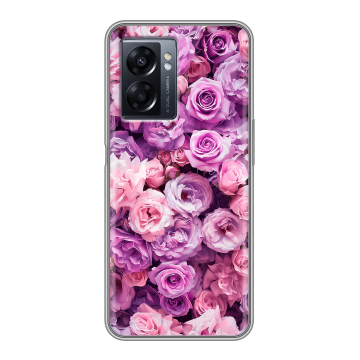 Силиконовый чехол на OPPO A57 5G с принтом лавандовые розы