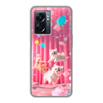 Силиконовый чехол на OPPO A57 5G с принтом милые котики