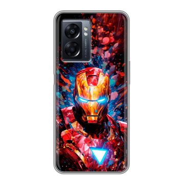 Силиконовый чехол на OPPO A57 5G с принтом Железный человек Ironman Силиконовый чехол на OPPO A57 5G с принтом Железный человек Ironman