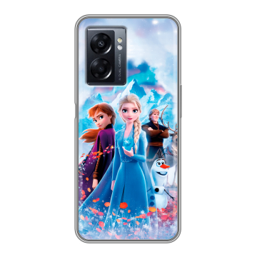 Силиконовый чехол на OPPO A57 5G с принтом Холодное сердце Frozen Силиконовый чехол на OPPO A57 5G с принтом Холодное сердце Frozen
