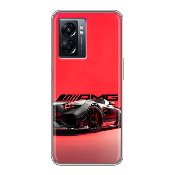 Силиконовый чехол на OPPO A57 5G с принтом Мерседес Mercedes AMG