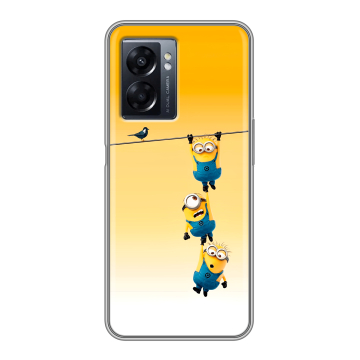 Силиконовый чехол на OPPO A57 5G с принтом Миньоны Силиконовый чехол на OPPO A57 5G с принтом Миньоны
