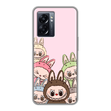 Силиконовый чехол на OPPO A57 5G с принтом Лабубу