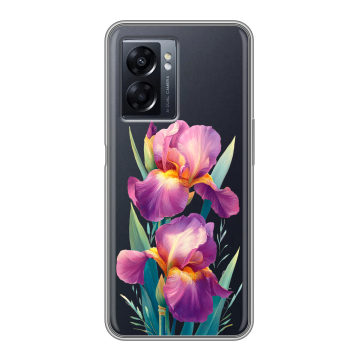 Силиконовый чехол на OPPO A57 5G с принтом Цветы орхидеи