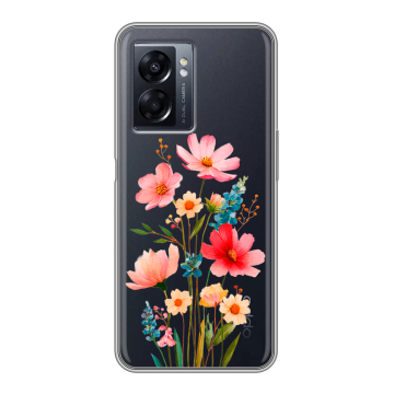 Силиконовый чехол на OPPO A57 5G с принтом Цветы