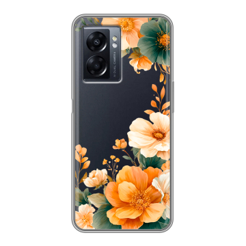 Силиконовый чехол на OPPO A57 5G с принтом Цветы принт
