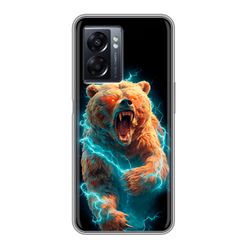 Силиконовый чехол на OPPO A57 5G с принтом Медведь