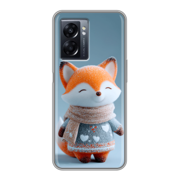 Силиконовый чехол на OPPO A57 5G с принтом Лиса